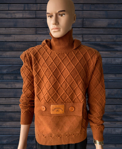 APPACHIKO'S TURTLE NECK HOODIE SWEATER