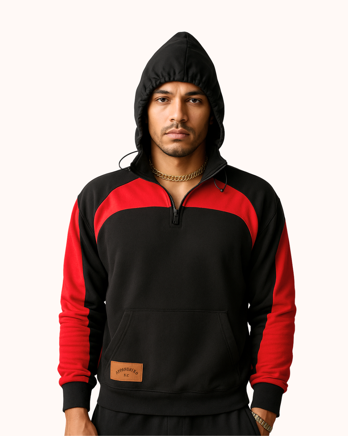 Zipper Turtle Neck hoodie Jacket