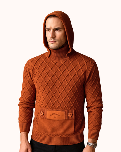 APPACHIKO'S TURTLE NECK HOODIE SWEATER