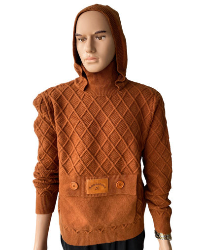 APPACHIKO'S TURTLE NECK HOODIE SWEATER