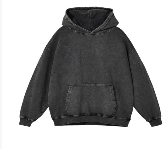 Vintage Acid Wash Oversized Hoodie streetwear